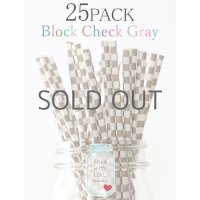 メイソンジャー Ball Mason jar タンブラー エコ 再生可能 紙ストロー25本入り サーキュラーエコノミー Block Check Gray