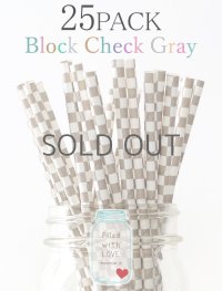 メイソンジャー Ball Mason jar タンブラー エコ 再生可能 紙ストロー25本入り サーキュラーエコノミー Block Check Gray