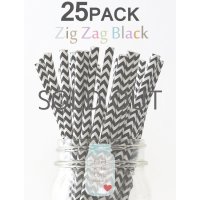 メイソンジャー Ball Mason jar タンブラー エコ 再生可能 紙ストロー25本入り サーキュラーエコノミー Zig Zag Black